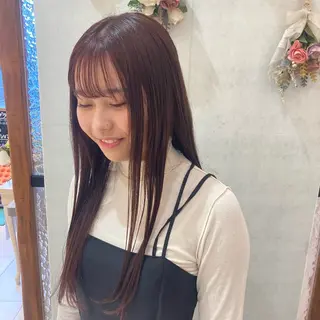 カラー ブリーチなしダブルカ ラー🎀透明感/AOのヘアスタイル