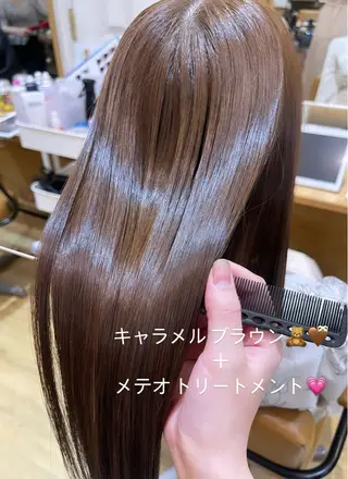 セミロング カラー 🌻shuka/ケア カラーで絹髪/新宿のヘアスタイル