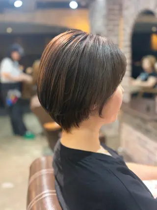 ショート カラー 縮毛矯正/暖色系 /徳田真緒のヘアスタイル