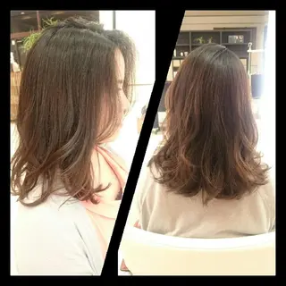 ミディアム キンジョウ エナミのヘアスタイル