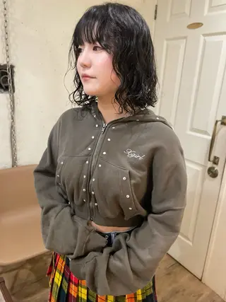 ミディアム パーマ YUKI 新宿カット パーマ/カラーのヘアスタイル