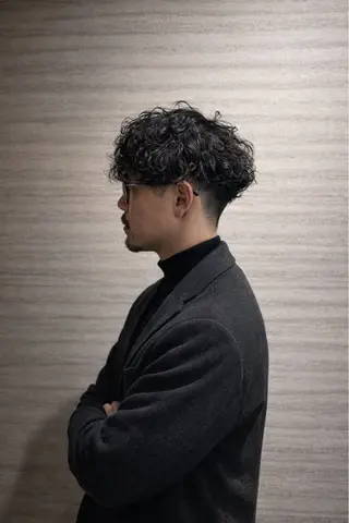 ミディアム パーマ メンズ レディースカットモ デル募集中KAITOのヘアスタイル