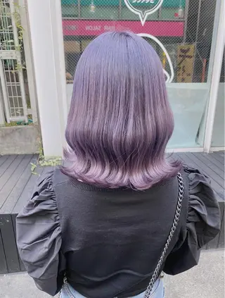 ミディアム カラー ヘアアレンジ 韓国レイヤーカット/ 儚げカラーチナツのヘアスタイル