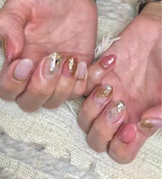 ミディアム カラー パーマ ヘアアレンジ メンズ キッズ ネイル マツエク・マツパ el. by Aoのネイルデザイン