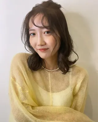 ミディアム パーマ HIBIKI/原宿 ハッシュカット🪄のヘアスタイル