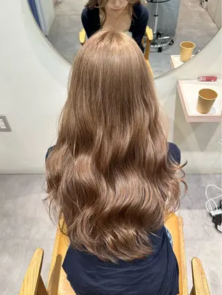 ロング カラー HANAME 原宿美容室のヘアスタイル