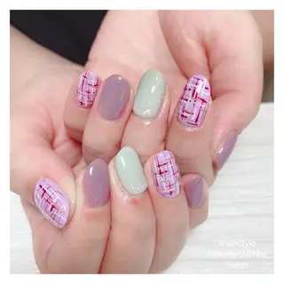 ミディアム ネイル 🐾enen style 🐾のネイルデザイン