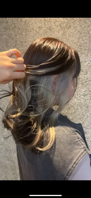 セミロング カラー ヘアアレンジ 💎ハイトーン/ 艶カラー💎souのヘアスタイル