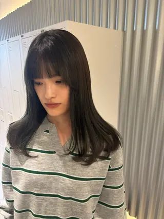 ミディアム カラー パーマ ヘアアレンジ 押切 響　のヘアスタイル