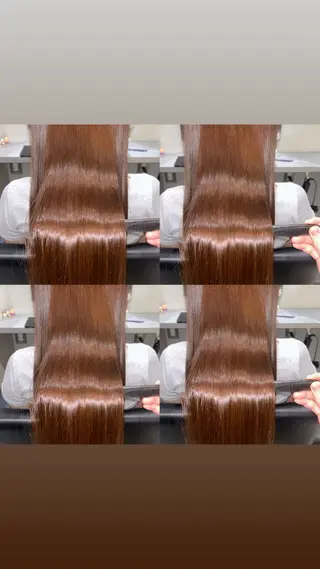セミロング カラー ブリーチなし透明感 カラー🤍ྀིきららのヘアスタイル
