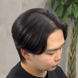 パーマ メンズ 曲がる縮毛矯正/メン ズカット髪質改善のヘアスタイル