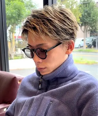 ショート カラー 淡い暖色・ラベンダー ♡レイヤー🩰ノアのヘアスタイル