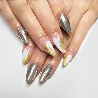 ネイル 渋谷／チップ長さ出し 👑アプレgel-xのネイルデザイン