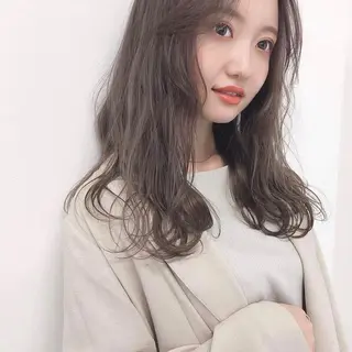 ロング カラー レイヤー🇰🇷小顔 見せ顔周り💕トモミのヘアスタイル