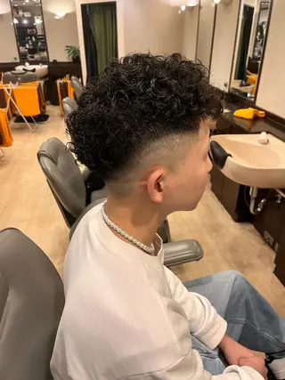 ショート パーマ メンズ メンズサロン LiGKAITO🦖のヘアスタイル