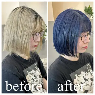 ミディアム カラー 山本 駿介のヘアスタイル