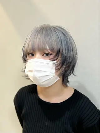 ショート ハッシュ・ウルフ🐺 小顔レイヤー松山直史のヘアスタイル