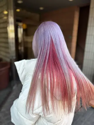 ロング カラー 🍒ブリーチカラー 🍊暖水 まりあのヘアスタイル
