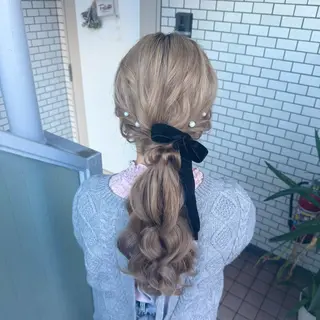 ロング ヘアアレンジ 褒められヘアメイク /‎ボブ女子🐶みおのヘアスタイル