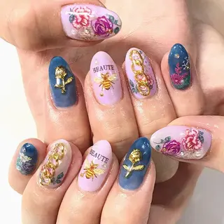 ネイル 渋谷/チップ長さ出し 👑アプレgel-xのネイルデザイン