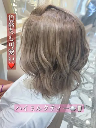 ミディアム 愛されハイトーン 🍓YURINAのヘアスタイル
