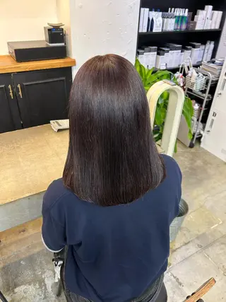 セミロング カラー 🌷ラベンダーピンク 顔まわり🌷ねいろのヘアスタイル