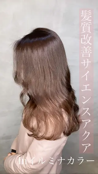 セミロング カラー Zina髪質改善 艶カラー✨のヘアスタイル