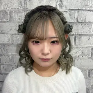 ヘアアレンジ 🎀透明感ハイトーン /アレンジ/みはねのヘアスタイル
