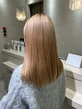 セミロング かな🎀 ぷるカラー/エクステのヘアスタイル
