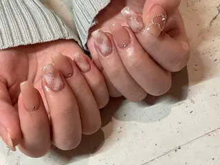 ネイル 韓国/ワンホン/長さ 出しつけ放題🎀のネイルデザイン