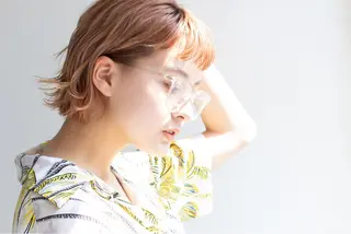 ミディアム カラー パーマ LOBBY HIMERIのヘアスタイル