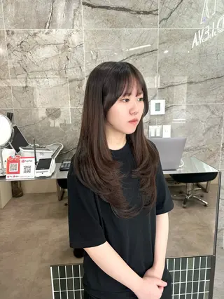 ロング 🕊️ナチュラル盛れ 韓国風艶髪/マホ🫧のヘアスタイル