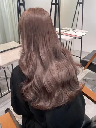 ロング カラー アスナ🩷 ツヤカラー/アレンジのヘアスタイル