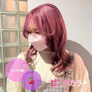 カラー 🍊暖色/ボブ chihiro🌼ོのヘアスタイル