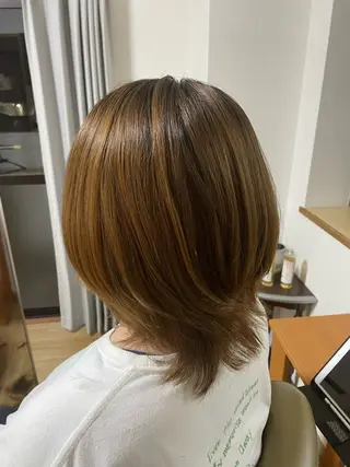 ミディアム Yuki @美容室あのんのヘアスタイル