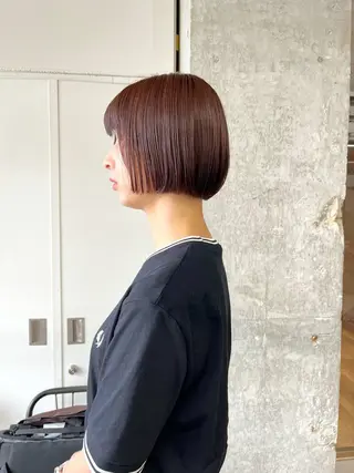 ショート 松井ゆら/ ショート/縮毛矯正のヘアスタイル