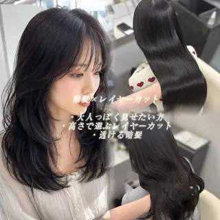 ロング カラー 透明感カラー×顔周り mizuki🫧のヘアスタイル