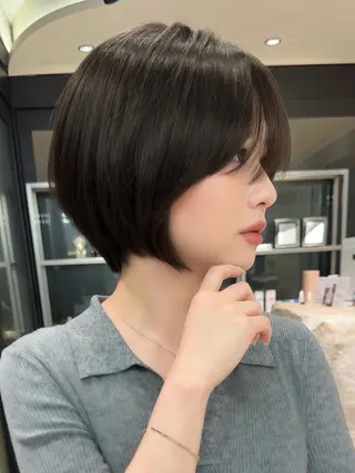 ショート カラー 🌟透明感カラー× 小顔カット いっせいのヘアスタイル