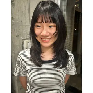 ミディアム カエデ🦔 カットモデルのヘアスタイル