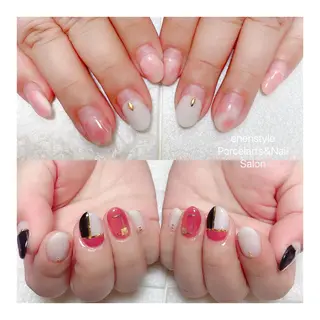 ミディアム ネイル 🐾enen style 🐾のネイルデザイン