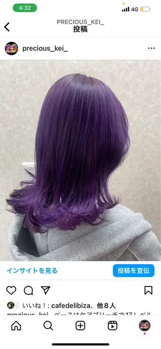 ミディアム カラー 池田 景子のヘアスタイル
