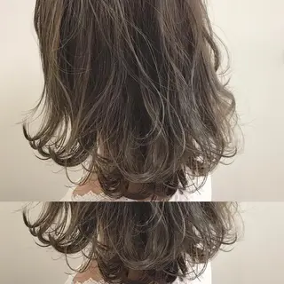 ミディアム カラー パーマ 髪質改善 Daisukiのヘアスタイル