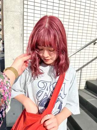 セミロング カラー 宮川 日菜子のヘアスタイル