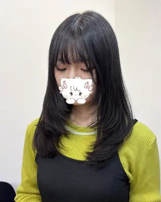 セミロング カラー ヘアアレンジ Trip大名 AZUのヘアスタイル