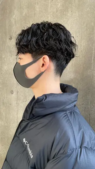 パーマ メンズ もりたみかこ 美容師お休み中のヘアスタイル