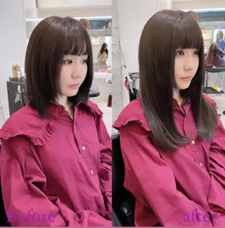 セミロング 💎艶カラー×エク ステ💎専門店🎀のヘアスタイル