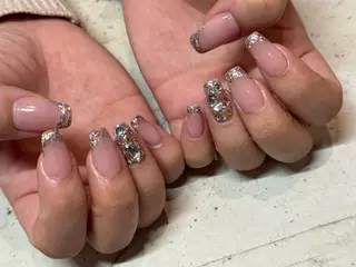 ネイル 韓国/ワンホン/長さ 出しつけ放題🎀のネイルデザイン