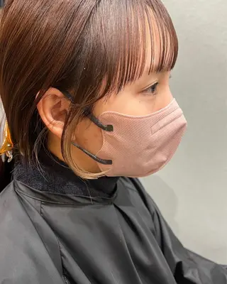 ミディアム カラー パーマ ヘアアレンジ メンズ キッズ ネイル マツエク・マツパ アイブロウ 久木原 ゆりのヘアスタイル