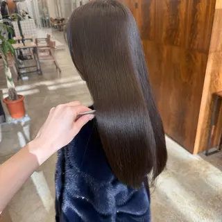 ロング カラー 顔まわりカット✨艶髪 ✨髪質改善✨伴響佳のヘアスタイル