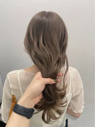 セミロング カラー ヘアアレンジ ダブルカラー｜ なおき｜池袋美容師のヘアスタイル